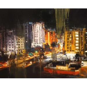 Khalid Khan-Kaay, 45 x 55 Inch, Acrylic on Canvas, Figurative Painting, AC-KHKN-071 Khalid Khan-Kaay, 45 x 55 Inch, Acrylic on Canvas, Figurative Painting, AC-KHKN-071